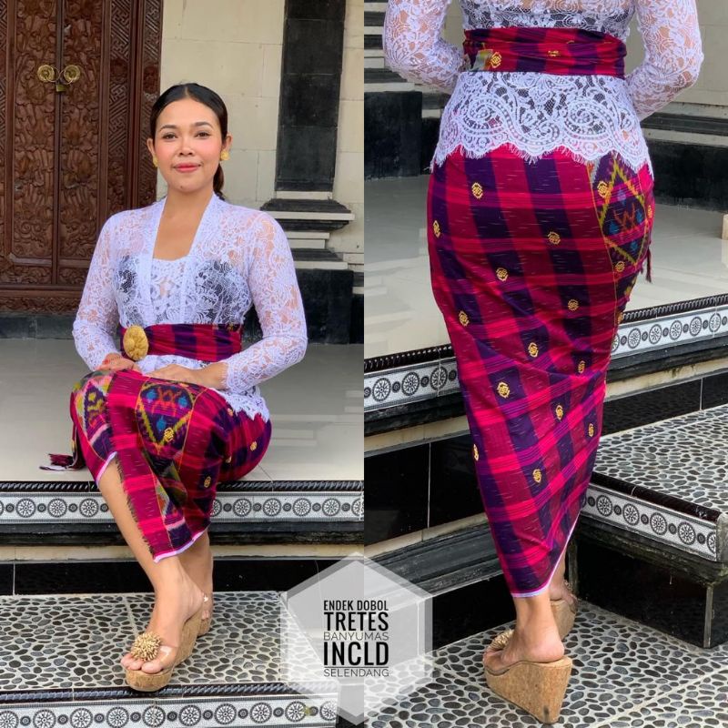 Tenun Endek Dobol Set Selendang