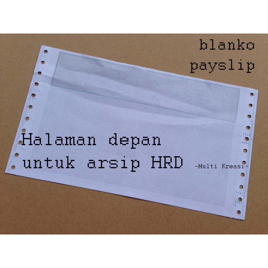 

Kertas Slip Gaji Carbonize + Free Payroll software