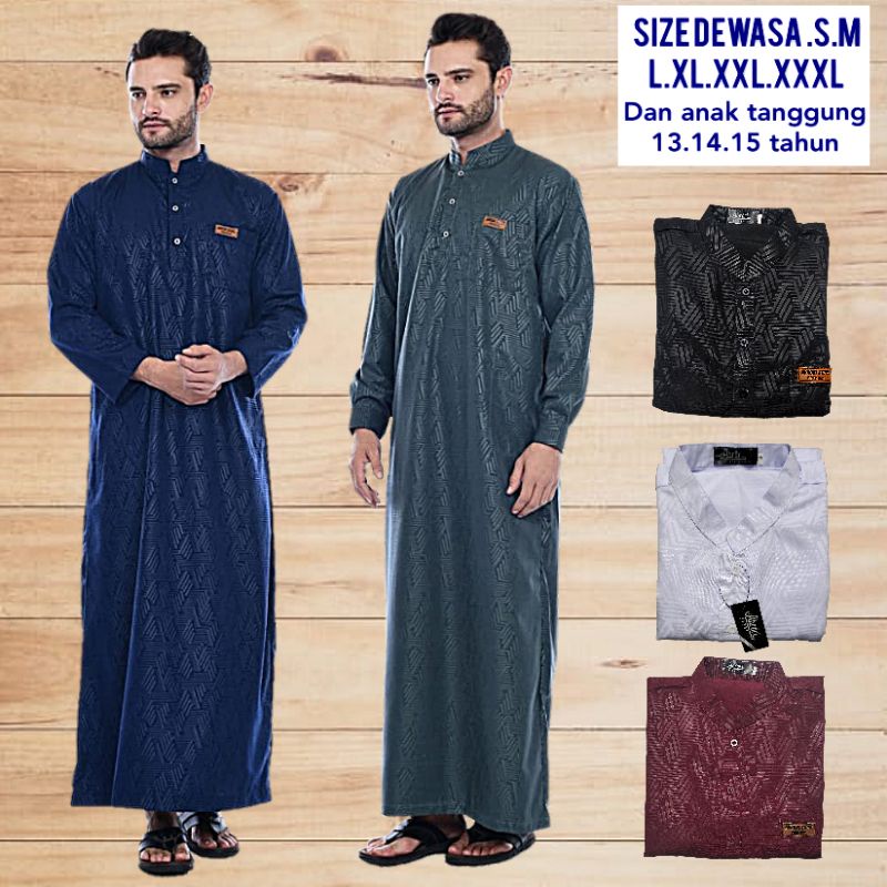 jubah pria EMBOS  jubah laki laki EMBOS jubah muslim EMBOS jubah laki laki KONVEKSI PREMIUM