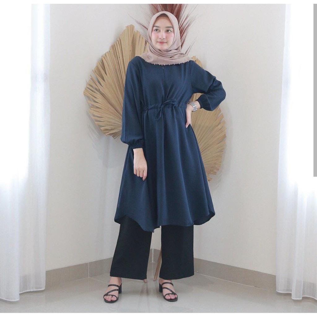 OLIF Tunik Polos Oversize Jumbo Ld 120 130 140 S M L XL XXL 3XL 5L Baju Atasan Tunik Wanita Remaja Murah