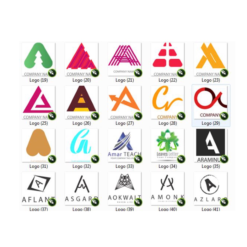 Koleksi Desain Logo Alphabet Format CDR (CorelDraw)  Siap Edit