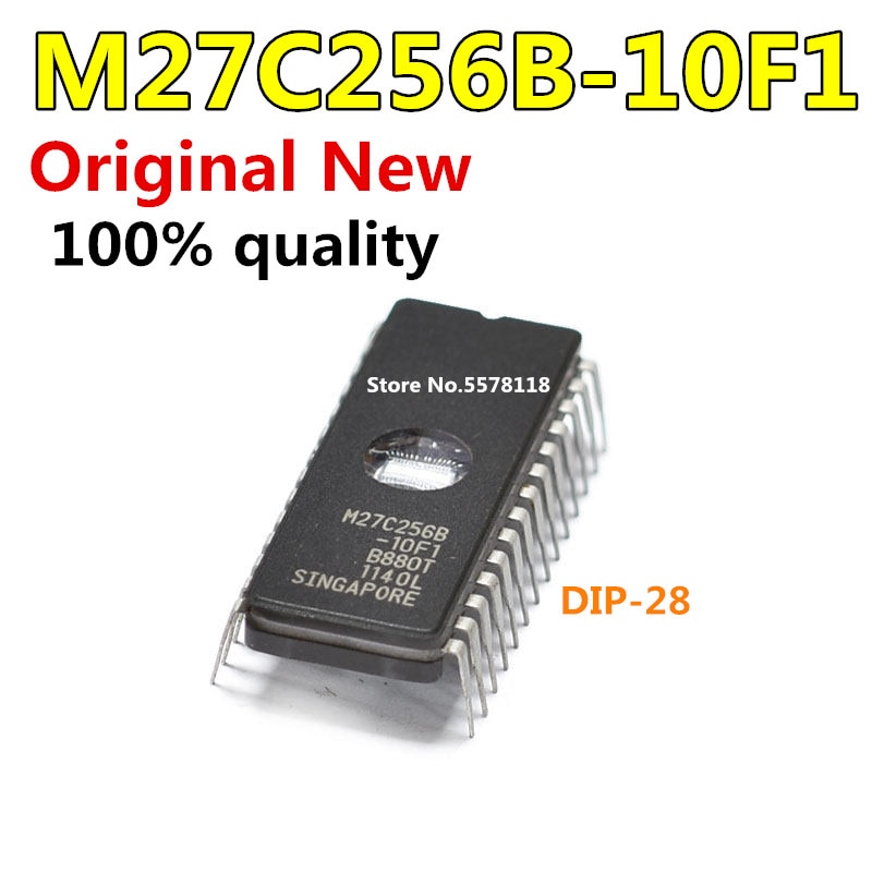 5pcs/lot 100% NEW M27C256B-10F1 M27C256B   27C256 CDIP-28 In Stock