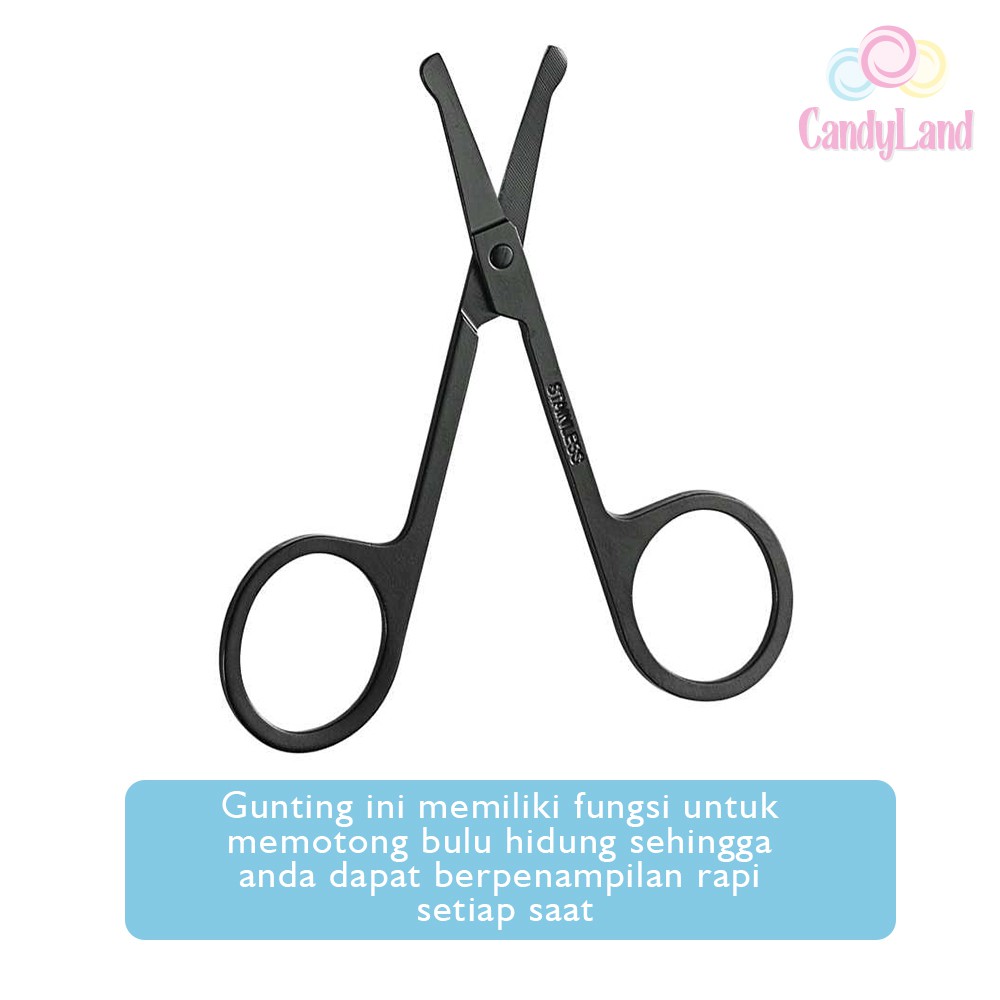 Gunting Cukur Pemotong Bulu Hidung Kumis Rounded Tip Stainless