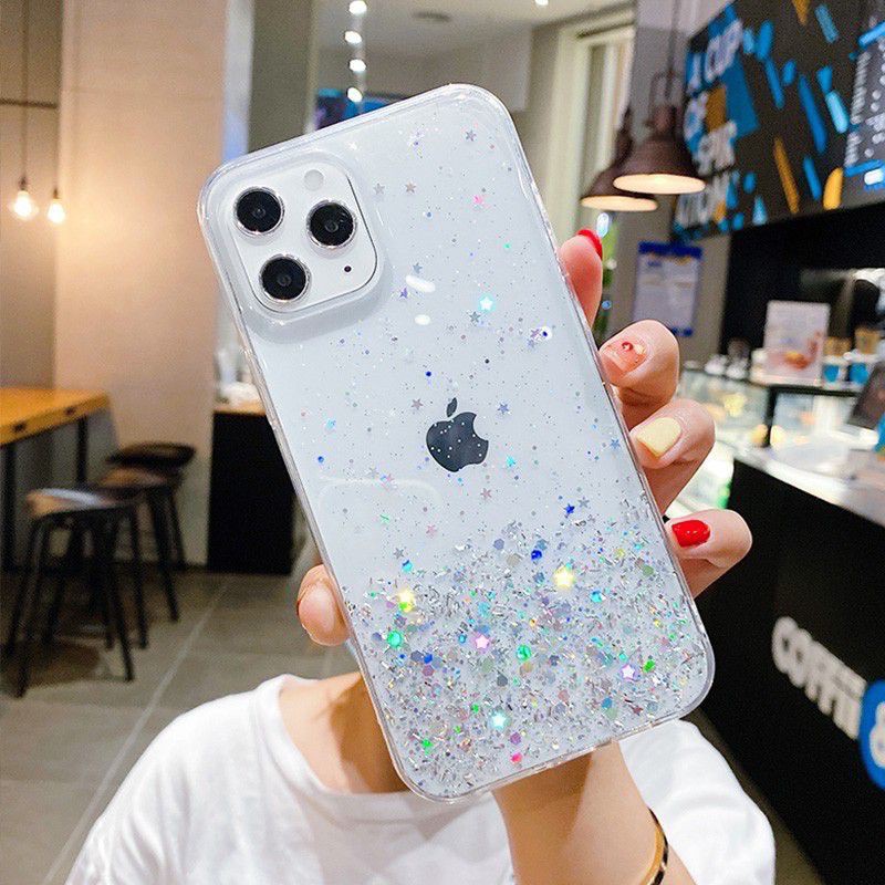 Iphone 7 7 Plus 8 8 Plus XR XS Max 11 11 Pro 11 Pro Max 12 12 Mini 12Pro 12 Pro Max Softcase Glitter