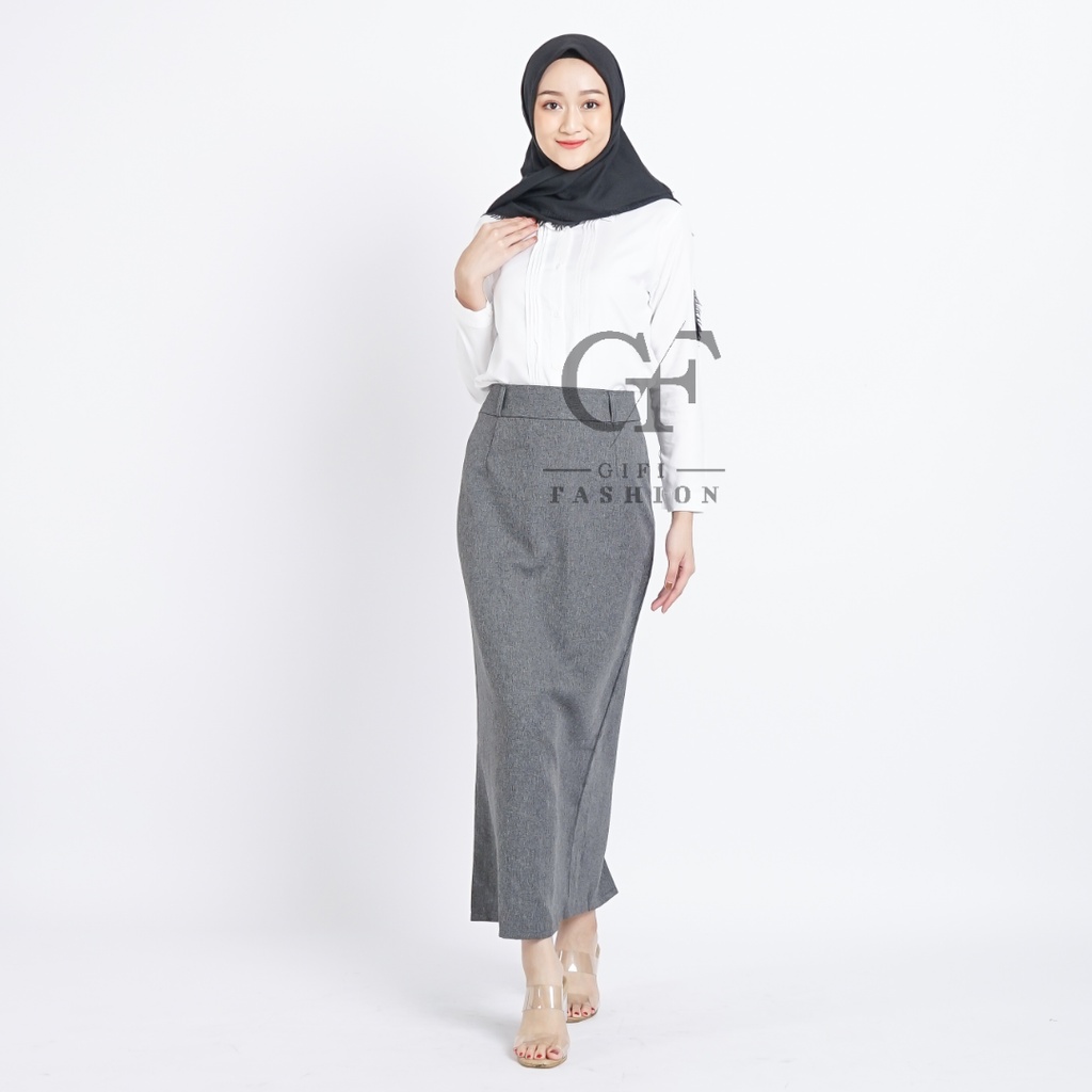 ROK KERJA WANITA / /ROK FORMAL/ ROK REMPEL KERJA / ROK SPAN KERJA / ROK PANJANG POLOS / ROK KANTOR-2