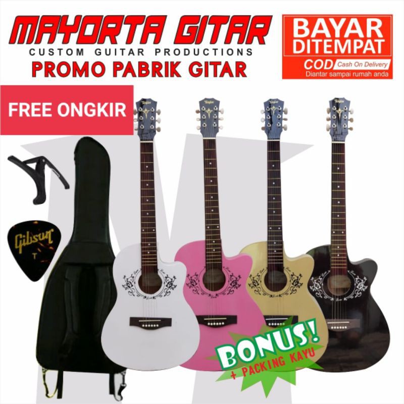 Gitar akustik taylor swift tanam besi