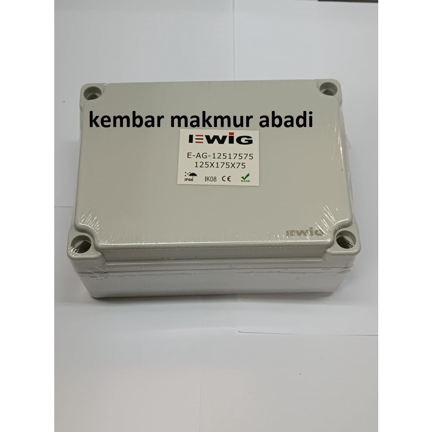 DURADUS 125×175×75mm/JUNCTION BOX 125X175X75 ABS EWIG Polos IP66. -