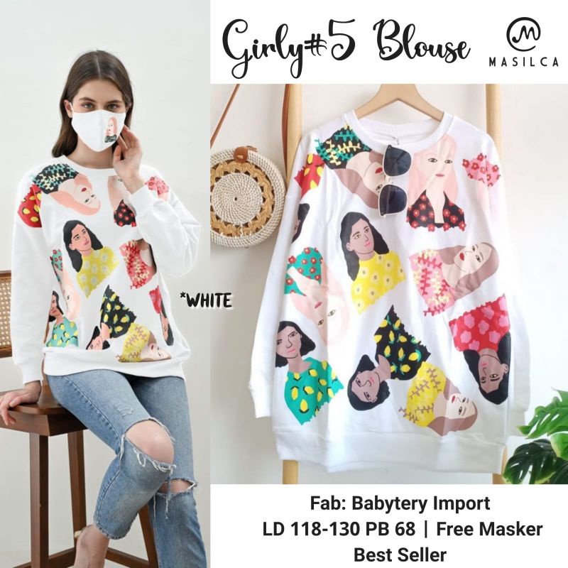 Blouse Wanita Korean Style Kekinian / Girly Top Blouse By Masilca / Baju Atasan Wanita / Blouse Terbaru Best Seller-Girly #5