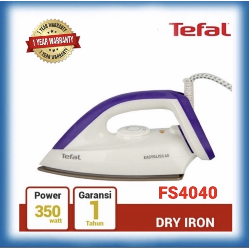 TEFAL SETRIKA FS4040 DRY IRON EASY GLISS - 350 WATT