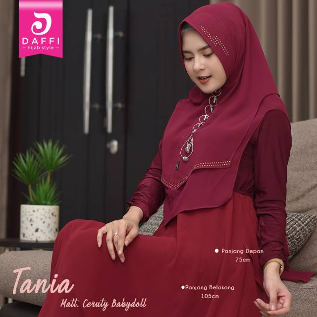 Khimar ORI Daffi Hijab kode TANIA hijab ORI Daffi Hijab Ceruty Babydoll