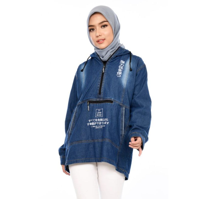 X Urband Jacket Cagoule Jeans Wanita / Jaket Cagoule Wanita A121