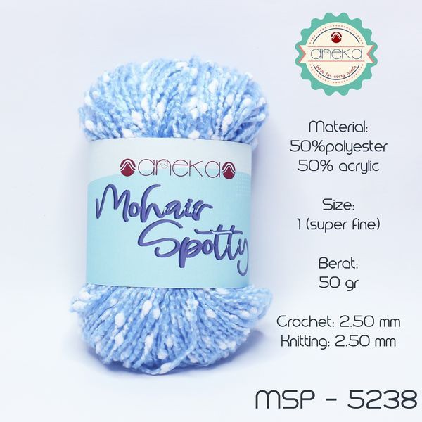 Benang Rajut Katun Mohair Spotty / Mohair Spotty Yarn - 5238