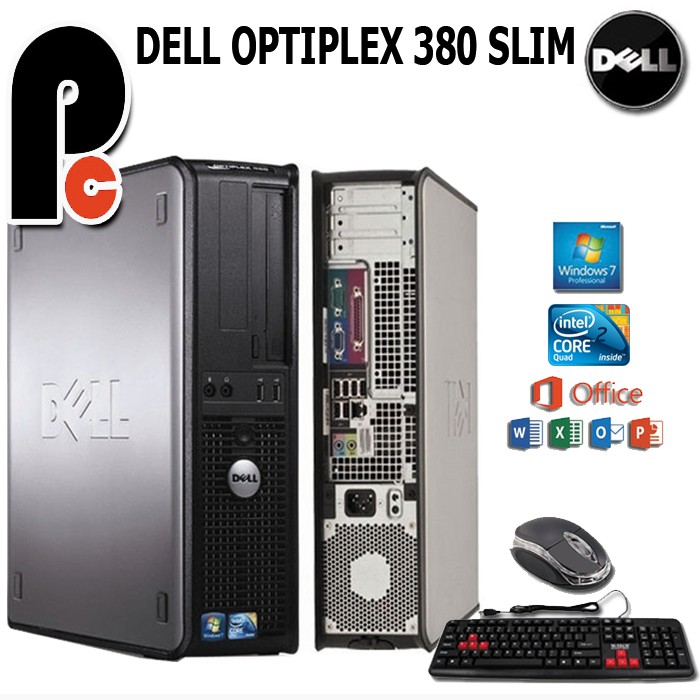 PC Komputer Built Up Dell OptiPlex 380 SLIM dengan MONITOR SPC 19' New