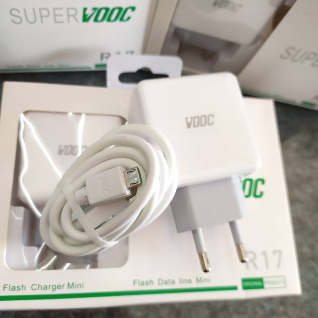 Charger Oppo Super VOOC R17 Micro R17 Type C Fast Charging