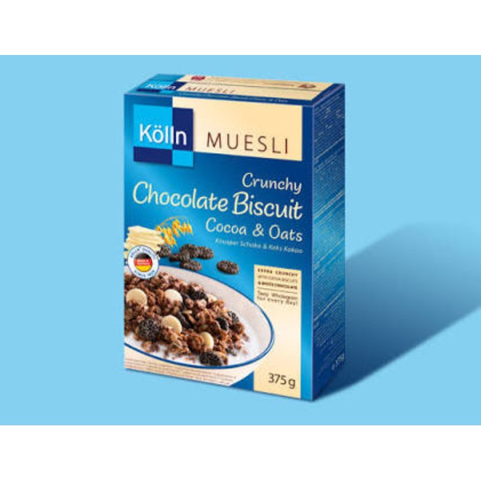 

Kolln Muesli Crunchy Chocolate Biscuit Cocoa & Oats Cereal Sereal Impo