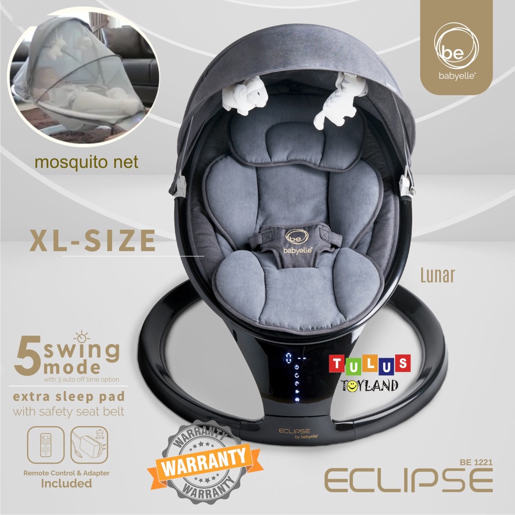 Ayunan elektrik bayi Babyelle ECLIPSE Automatic Baby Elle Swing Chair kursi bouncer otomatis eclips