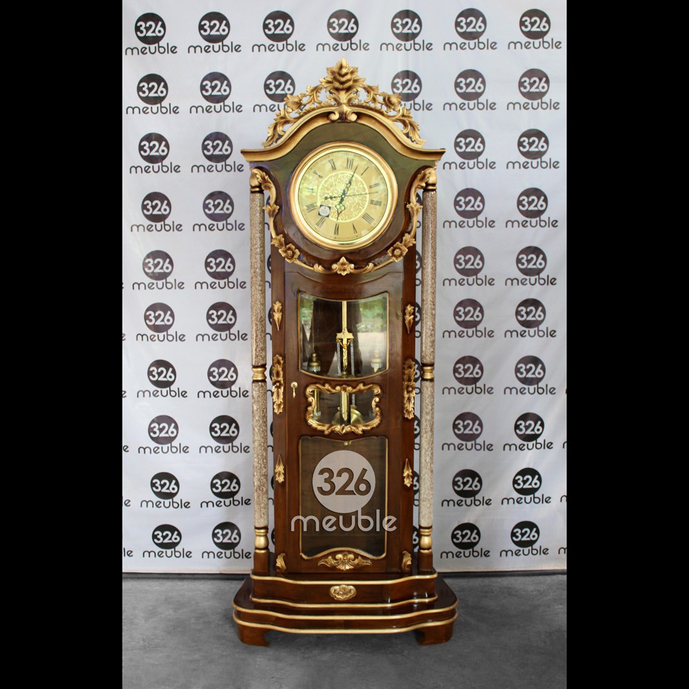 Almari Jam Hias Jati Mebel Jepara - Lemari Jam Hias Selendang