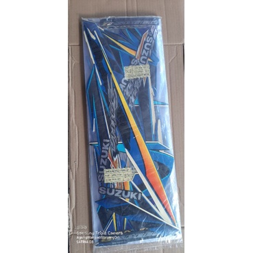 STIKER STRIPING LES BODY SUZUKI SATRIA f fu 150 2008 HITAM BIRU