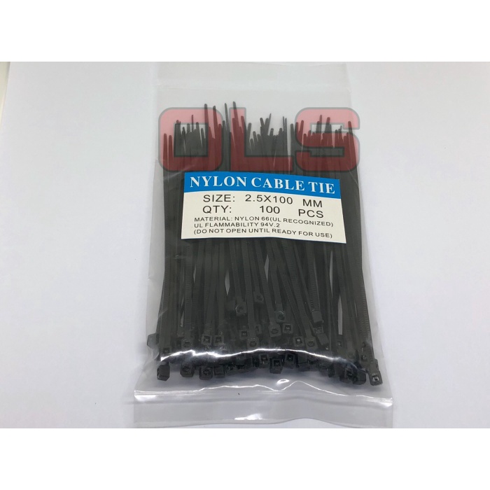 

PEREKAT-PENGIKAT- KABEL TIE TIES TISH 2.5X100 MM 10CM HITAM 100 PC -PENGIKAT-PEREKAT.