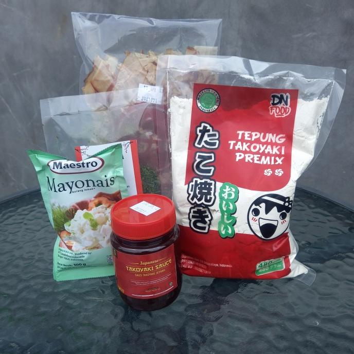 

Pakat Takoyaki DNFOOD (tepung saus katsuo aonori mayo)
