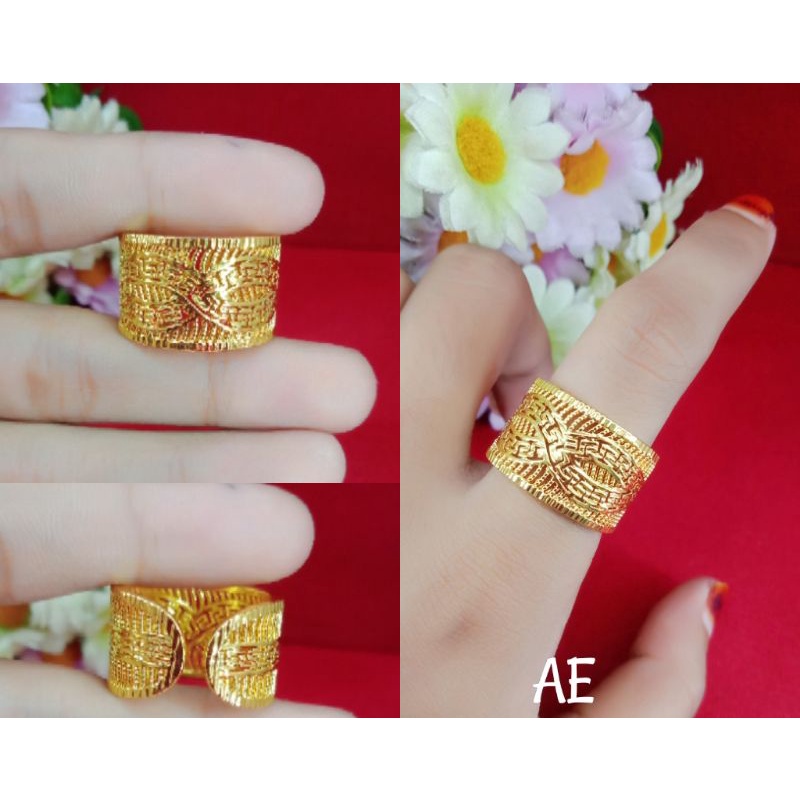 Cincin emas muda perhiasan wanita dewasa kadar 35%
