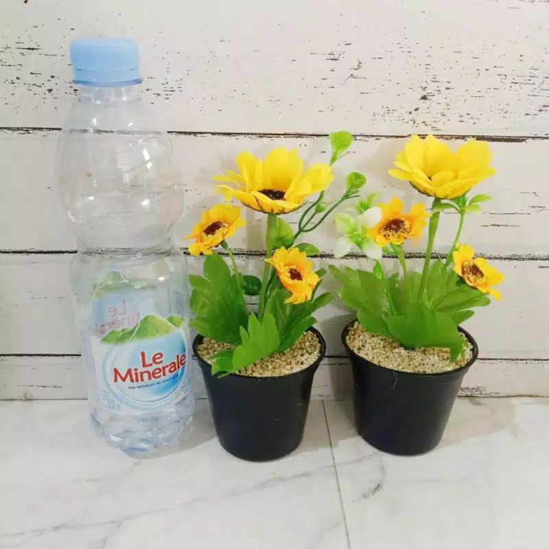 Bunga matahari bunga plastik artificial bunga palsu bunga hias pot
