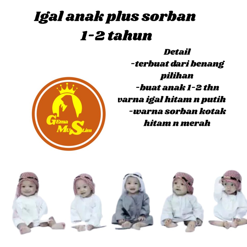 igal anak plus sorban 1-2 tahun