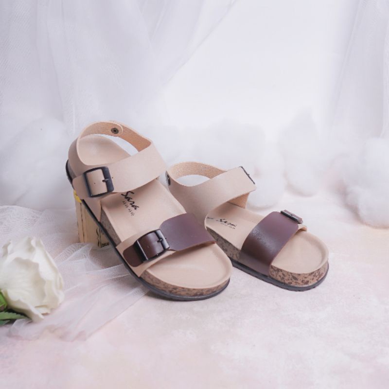 sepatu sandal kulit wanita sarasara selly/sendal kulit wanita sara sara tipe selly