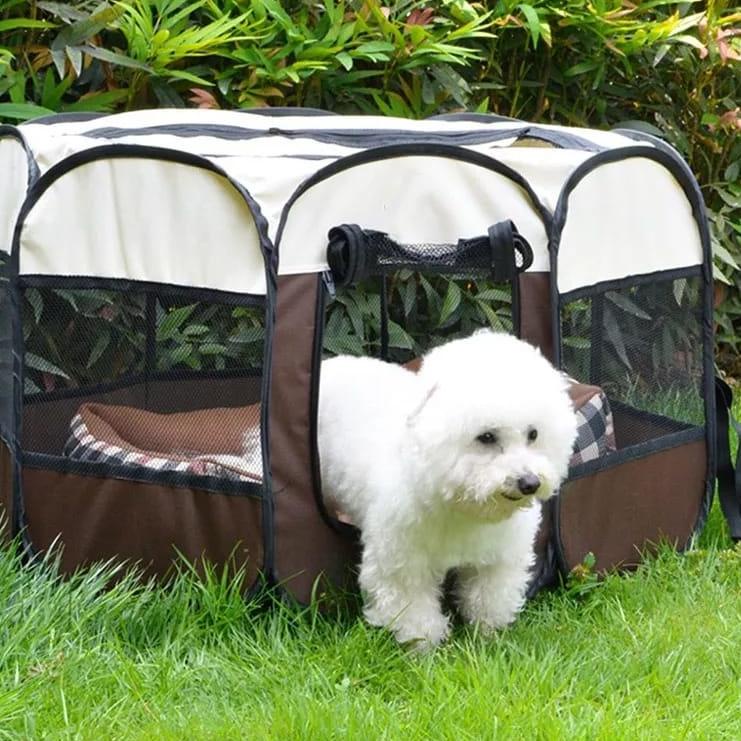 Garansi Belanja Kandang Lipat Tenda Hewan Portable Pet Cage Folding Pet Tent Octagonal