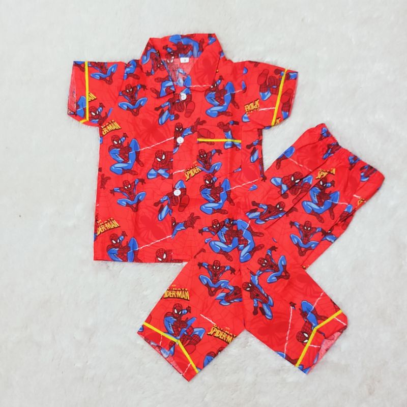 Size S Piyama Karakter Bayi Umur 3 6 9 12 18 Bulan Setelan Baju Pendek Celana Panjang Pajamas Baby