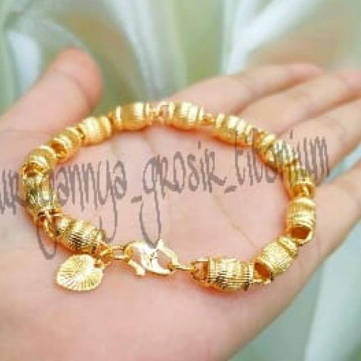 Special Price.. TITANIUM GELANG BAMBU BOLA LOVE ULIR+CINCIN ANTI KARAT LAPIS EMAS 23K TERKINI