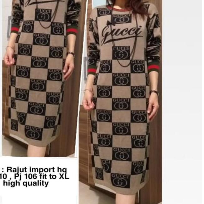 SALE KODE-770 [RESTOK] GUCCI HENA+GUCCI DOTTY TUNIK//RAJUT IMPORT BY ELENOR