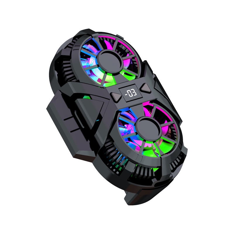 New X38 temperature adjustable dualfans colorful RGB light cooling