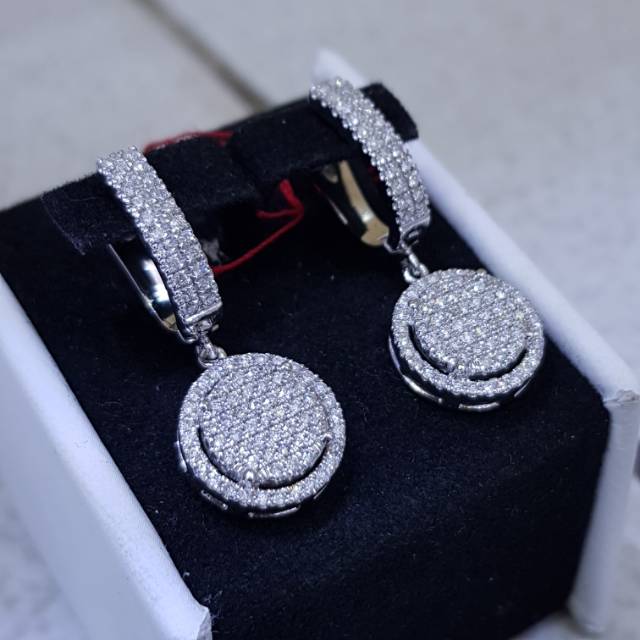 Anting emas berlian eropa asli