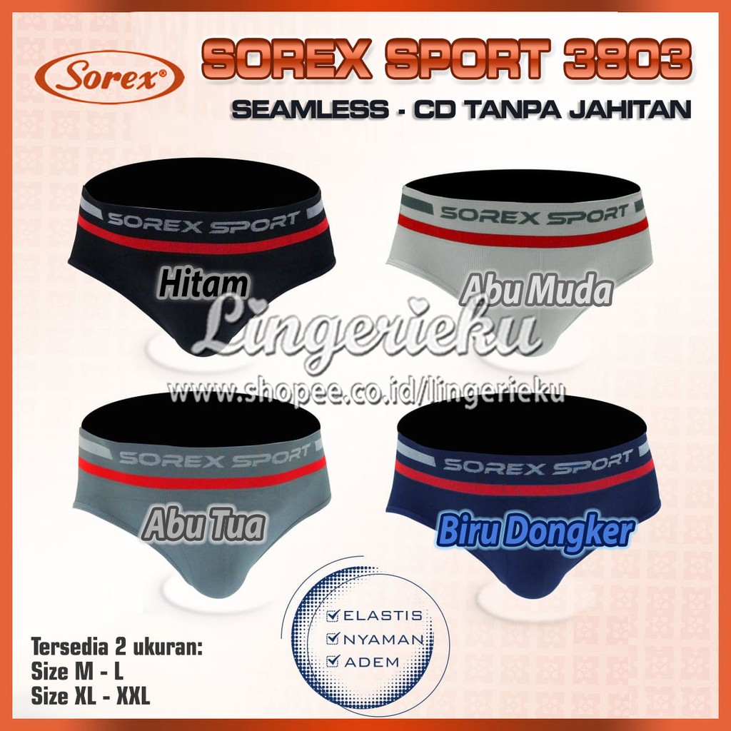 Sorex 3803 CD Celana Dalam Pria Tipe Segitiga Sport Sorex Man