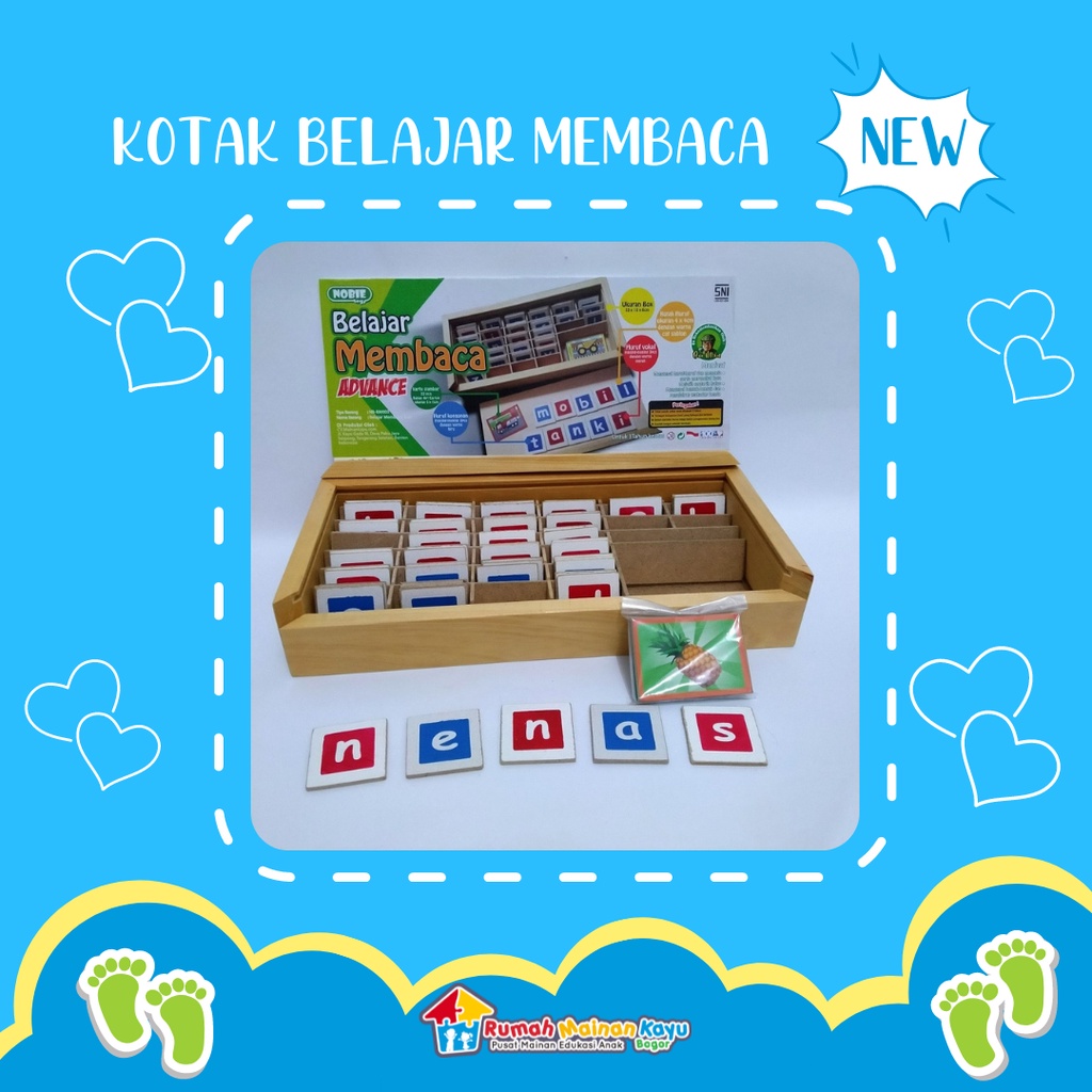 Kotak Belajar Membaca Advance Mainan Edukasi Anak Kayu Montessori