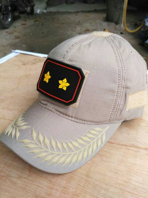 Topi pamen polri velcro tactical kream