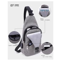 Tas Selempang Pria / Slempang / Sling Bag USB Port Charger (YTR05)