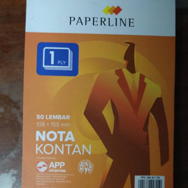 

Nota Kontan Paperline NCR 1 ply rangkap kecil 10.8 X 15.5 cm