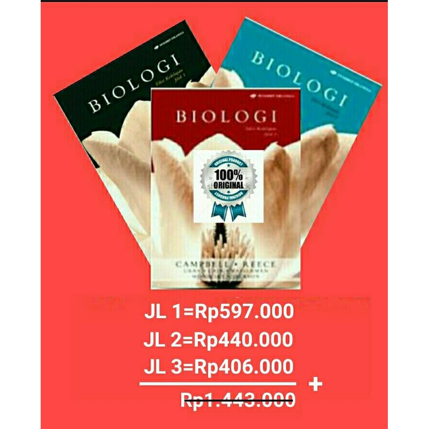Buku Biologi Edisi 8 Jl 1,2,3 Campbell, Jane B. Reece
