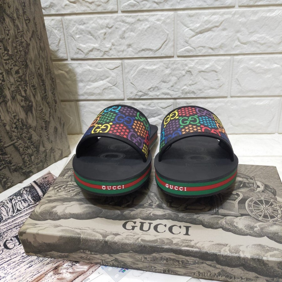 sandal pria slide gc2022 sendal cowok slip on top p1shoes mirror branded