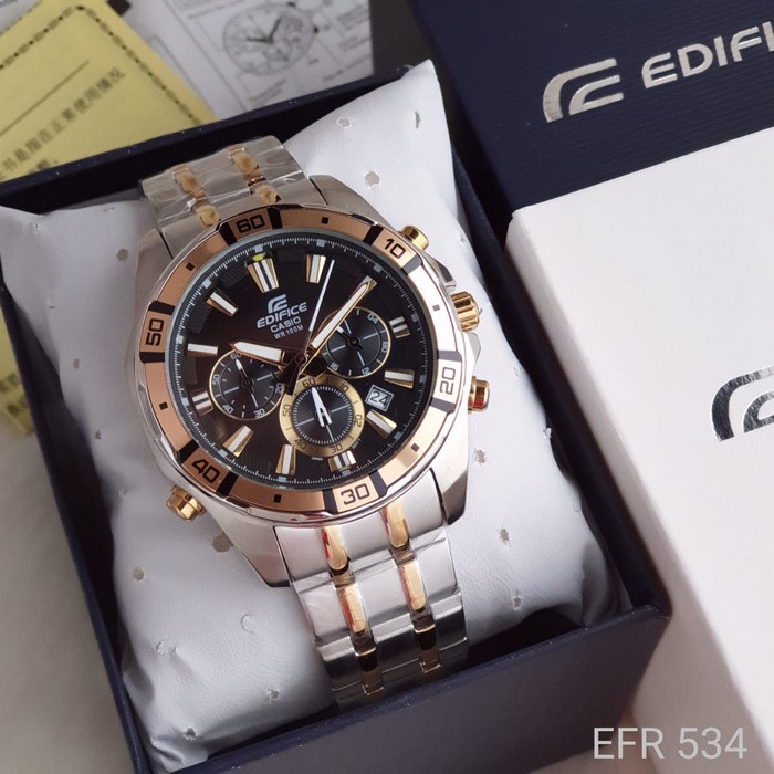 Jam Tangan Pria Casio Edifice Type EFR534 Ori Free Yes