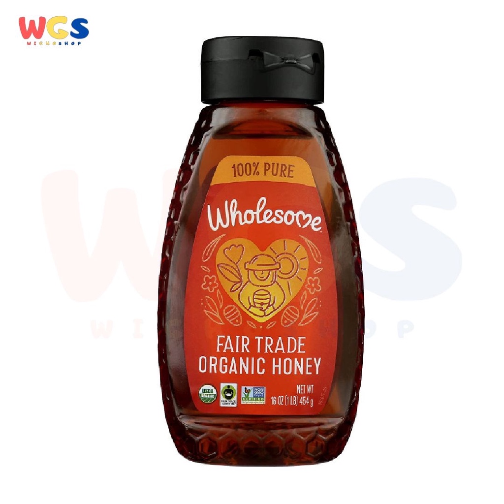 Wholesome Sweeteners Fair Trade Organic Honey Non GMO 16oz 454g