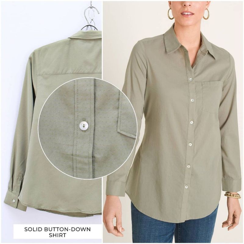 Chico's Solid Button Down Shirt