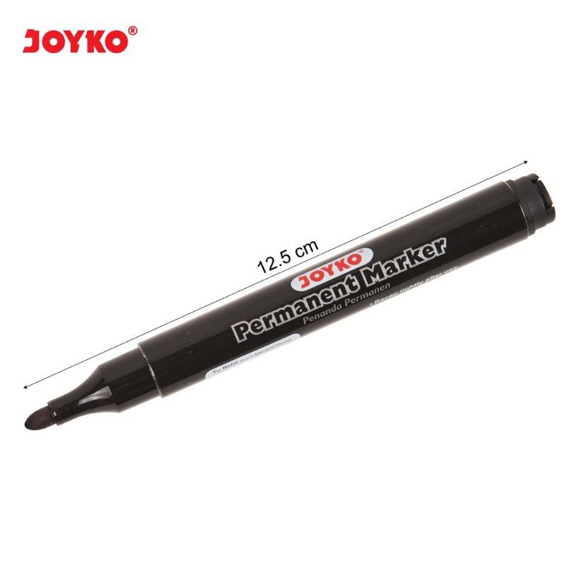 Joyko Permanent Marker Spidol Permanen Round Tip Free Refill spidol permanen joyko spidol permanent