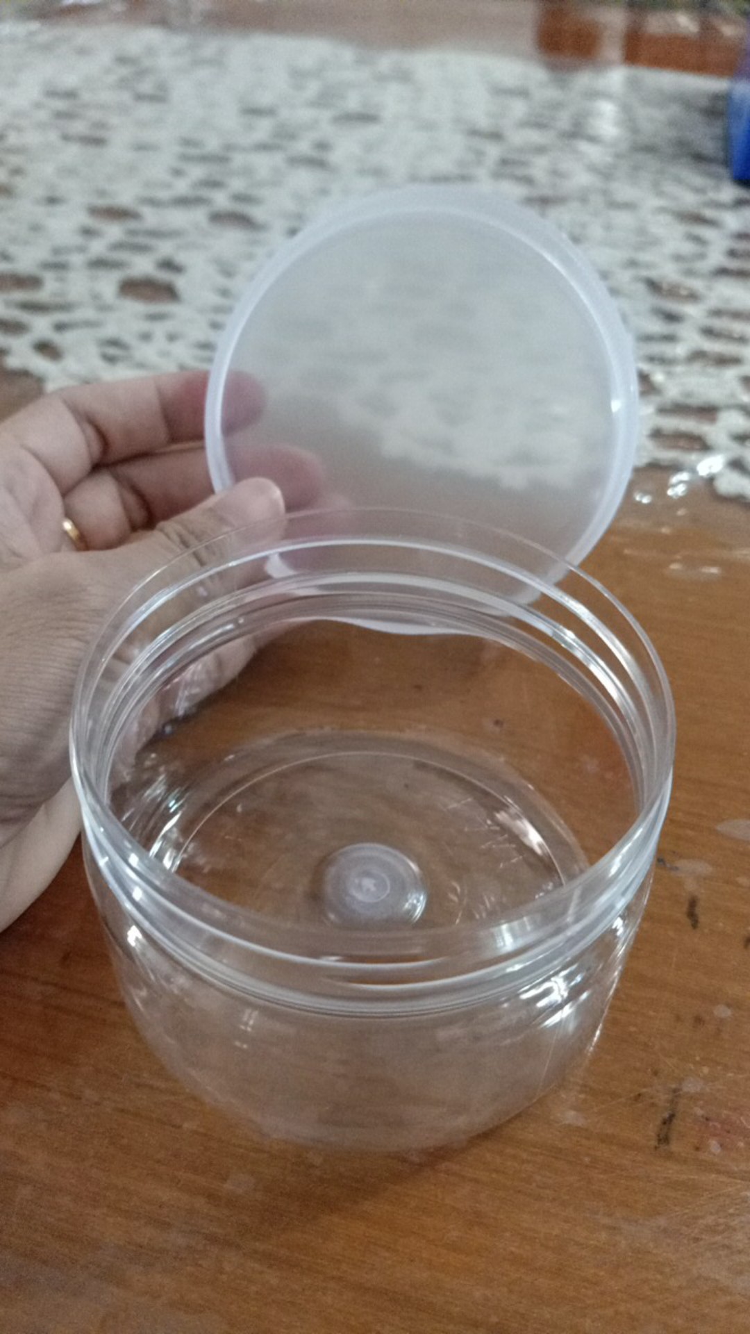 Botol Toples Fox Jar Tabung Plastik Bulat 300 Ml Kue Cylinder Kacang Bumbu Kopi Bubuk Kecil Permen