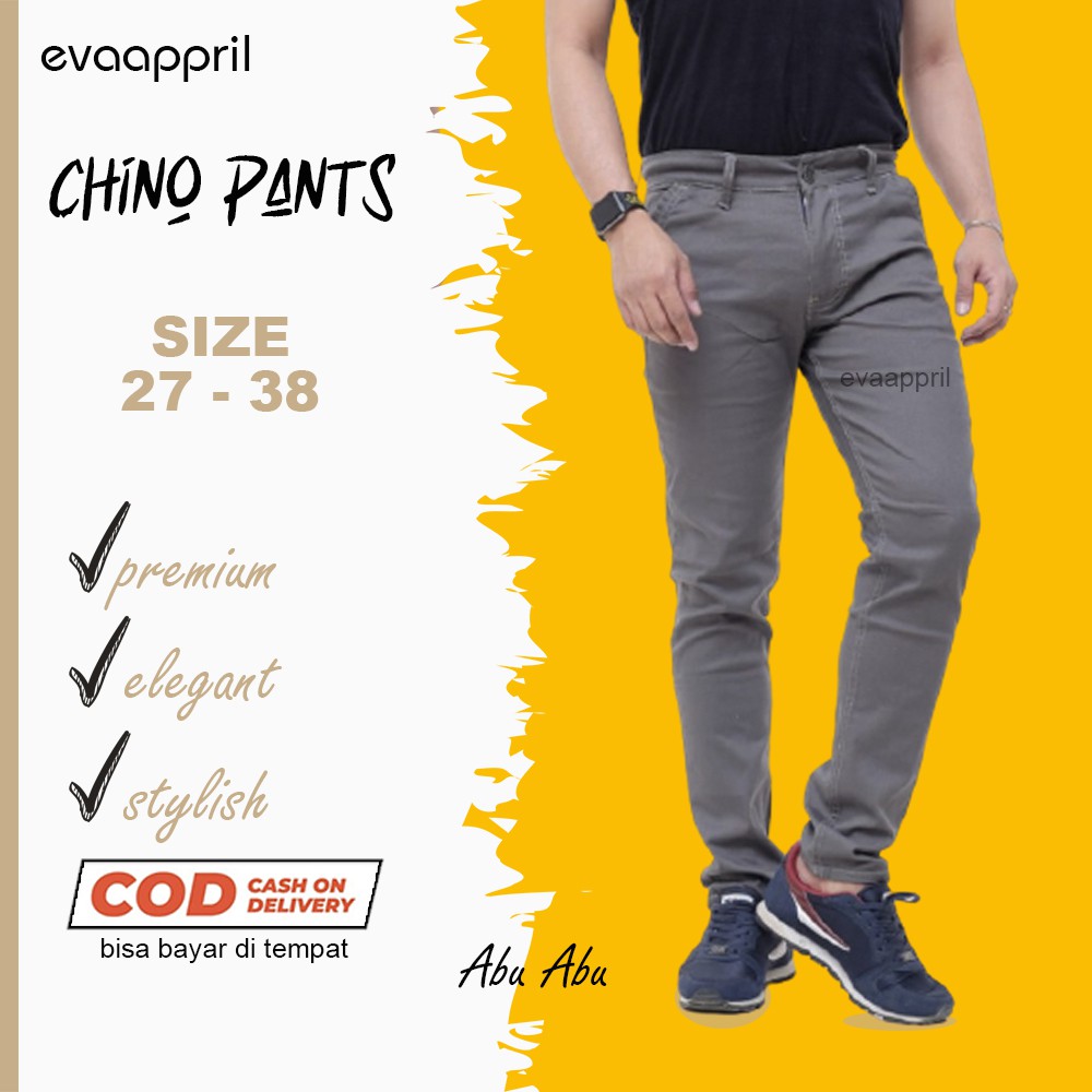 Celana Chino Pants Selvedge Celana Chino Kerja Pria Panjang Chino Cowok Slim Fit Chino 100% Original