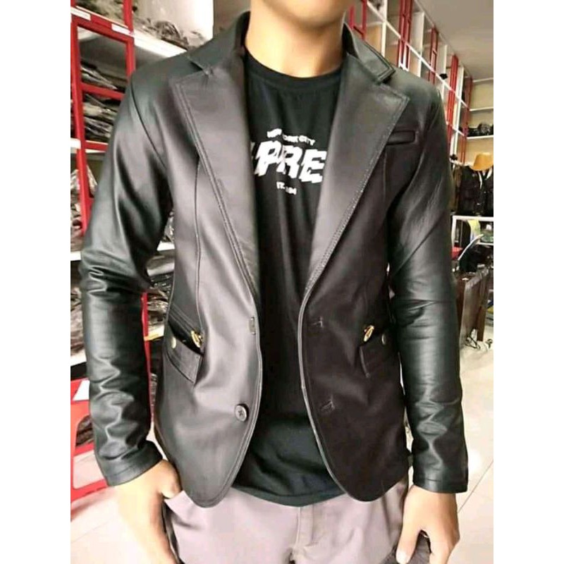 jaket kulit asli model jas Garut new