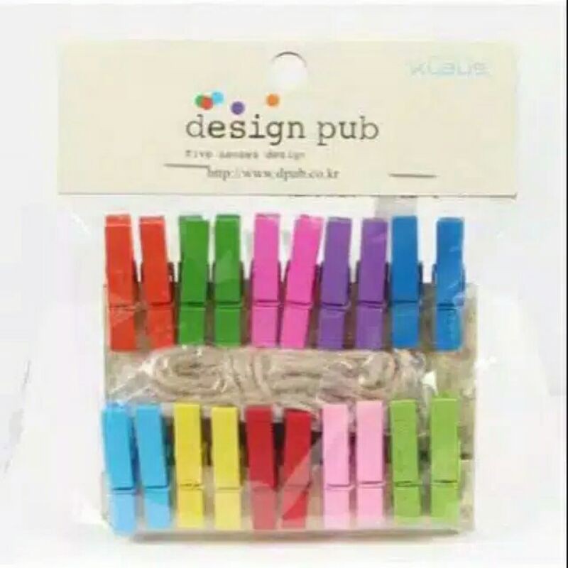 WOODEN CLIP WARNA JEPITAN FOTO POLAROID