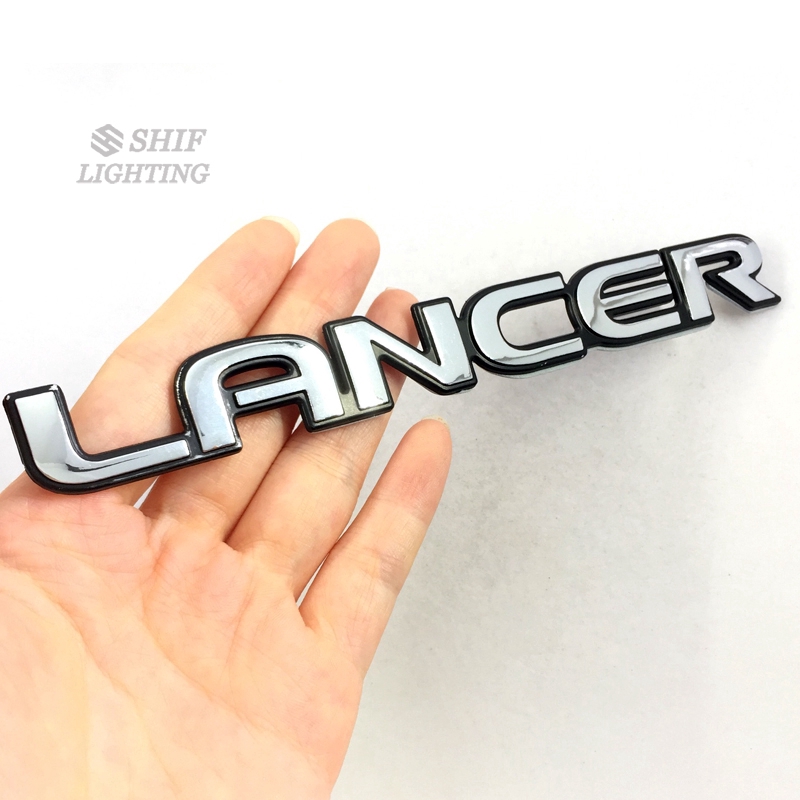 1Pc Stiker Emblem Logo LANCER Bahan ABS Krom Untuk Bagasi Belakang Mobil MITSUBISHI LANCER